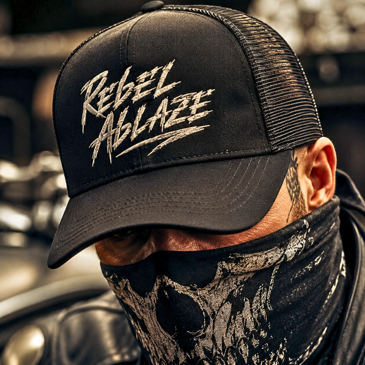 Rebel Ablaze Custom Embroidered Trucker Hats
